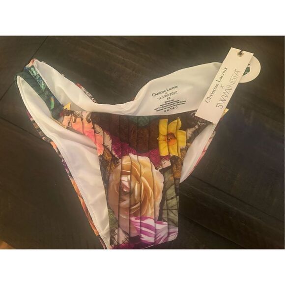 Christian Lacroix floral print size XS bikini bottoms BNWT - Picture 2 of 3